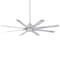 Wac Mocha XL Indoor and Outdoor 8-Blade Smart Ceiling Fan 66in Brushed Aluminum with Remote Control F-064 - alternate 1